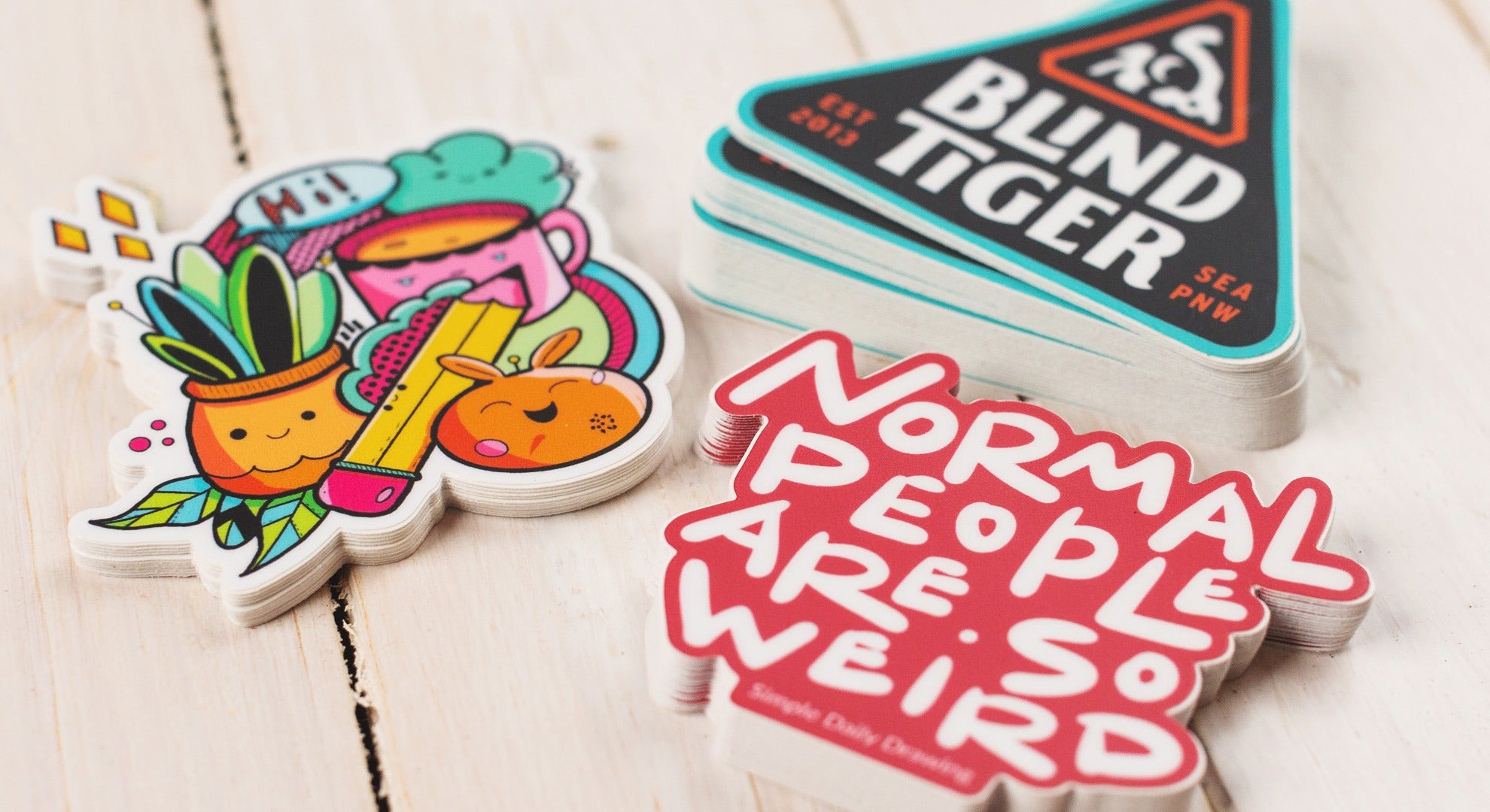 Koop© Surf Waterproof White Vinyl - Die Cut Stickers