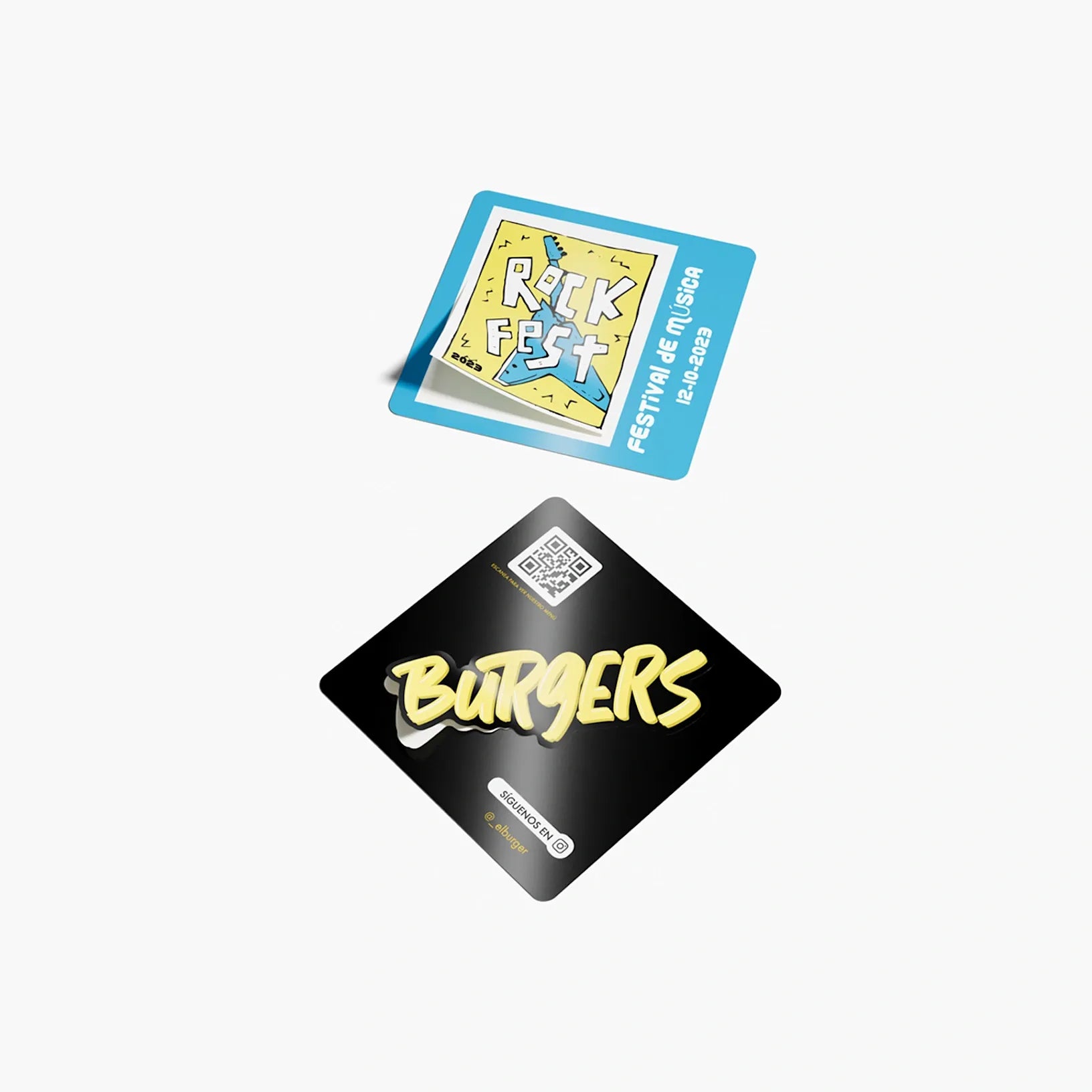 Pegatinas semitroqueladas