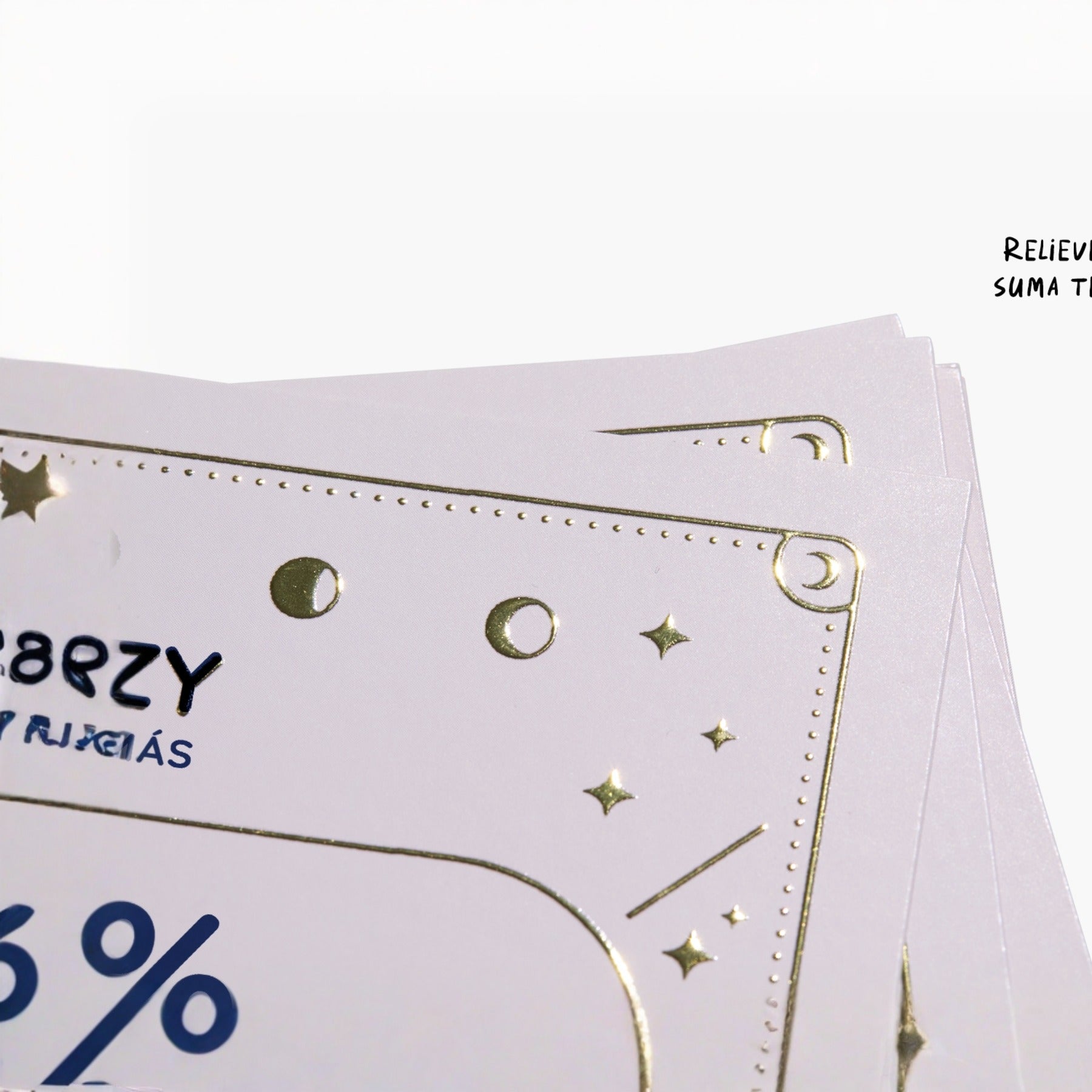 Tarjetas de visita con relieve metalizado