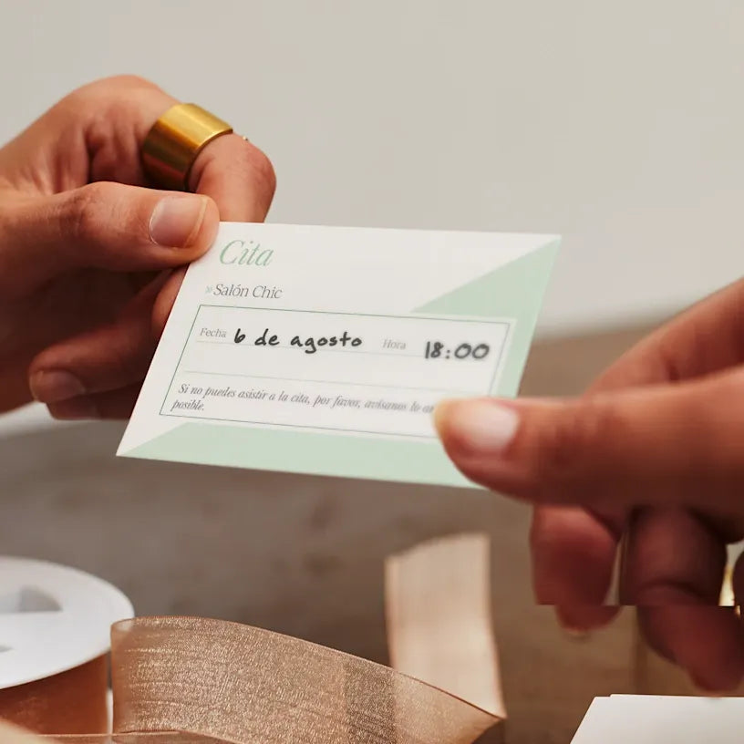 Tarjetas de recordatorio de citas
