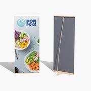 Soportes verticales de madera para lonas