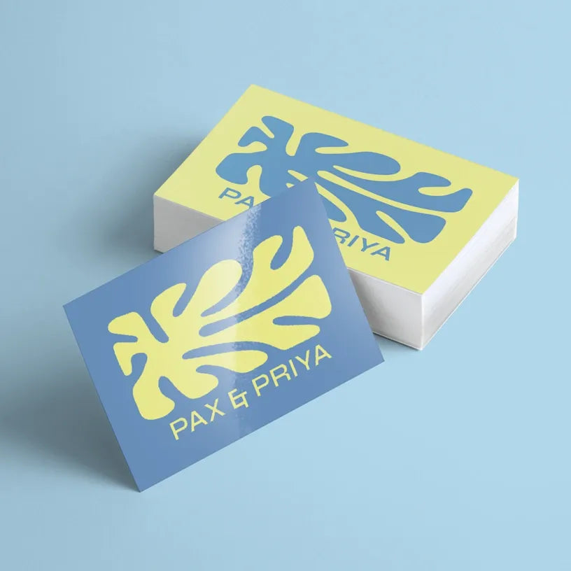 Tarjetas de visita con acabado brillante