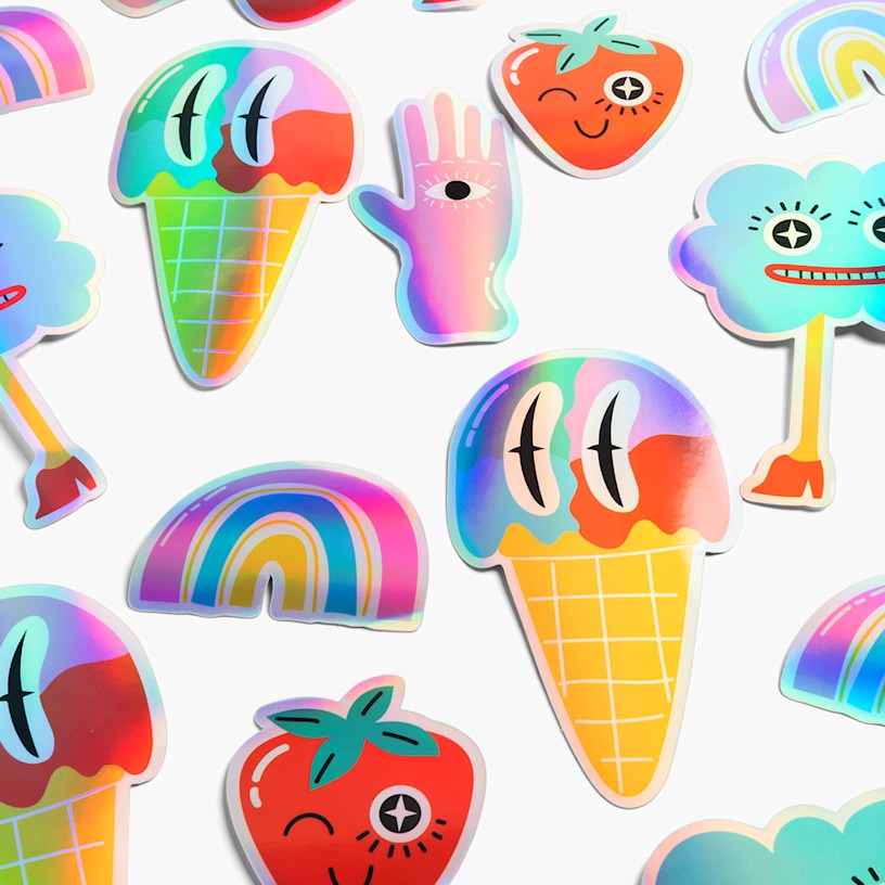 Pegatinas holográficas