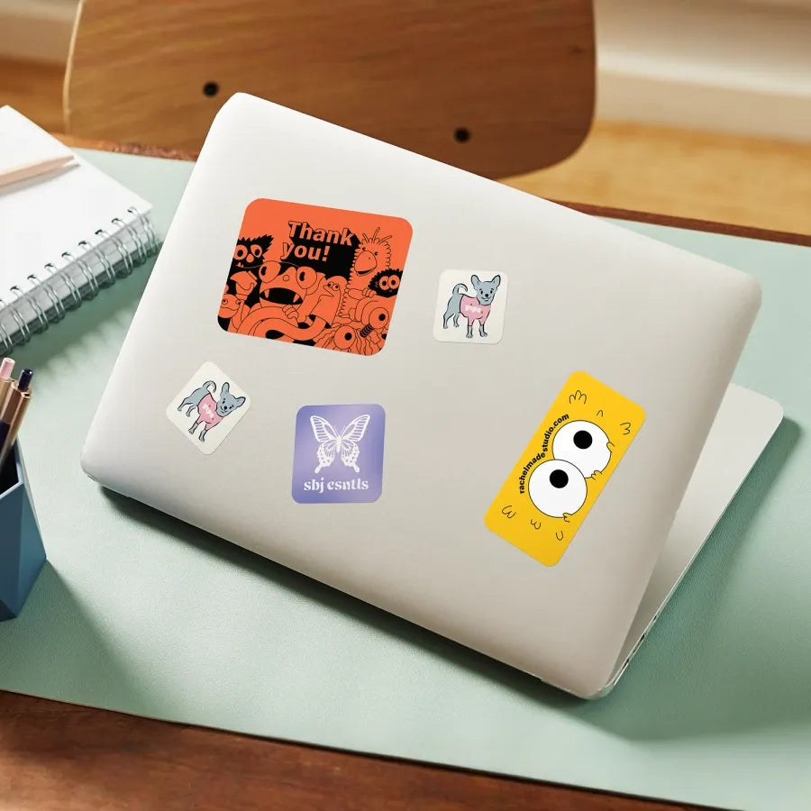 Pegatinas con esquinas redondeadas